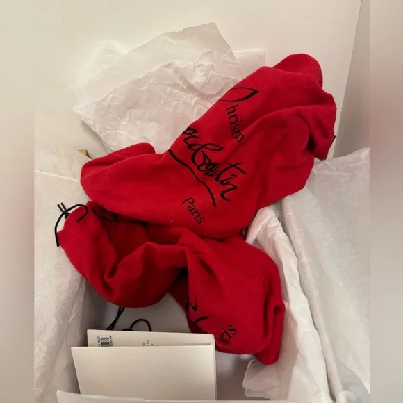 Size 37.5 Louboutin Fifille Silver Sequin - Picture 4 of 6